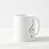 Musik-Liebhaber-Tassen-- dreifacher u. Kaffeetasse (VorderseiteRechts)