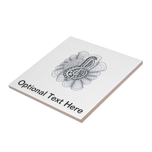 Musik liebt Treble Clef Design Fliese (Seite)