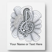 Musik liebt Treble Clef Design Fotoplatte (Vorderseite)