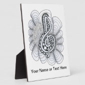 Musik liebt Treble Clef Design Fotoplatte (Seite)