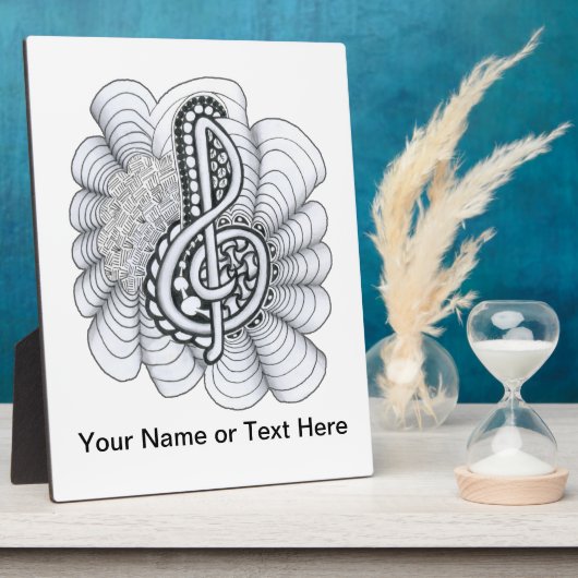 Musik liebt Treble Clef Design Fotoplatte (Seite)