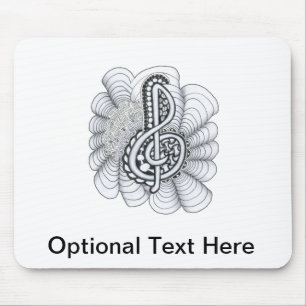 Musik liebt Treble Clef Design Mousepad