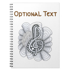 Musik liebt Treble Clef Design Notizblock