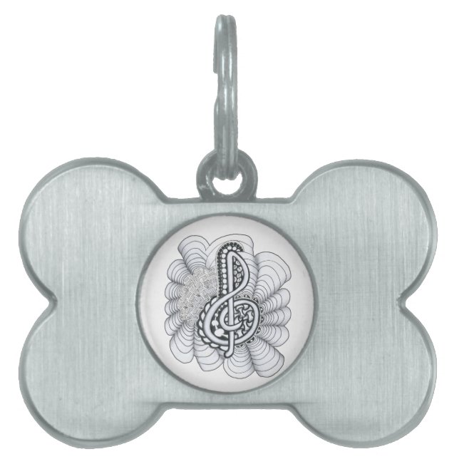 Musik liebt Treble Clef Design Tiermarke (Vorderseite)