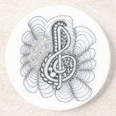 Musik liebt Treble Clef Design Untersetzer (Vorne)