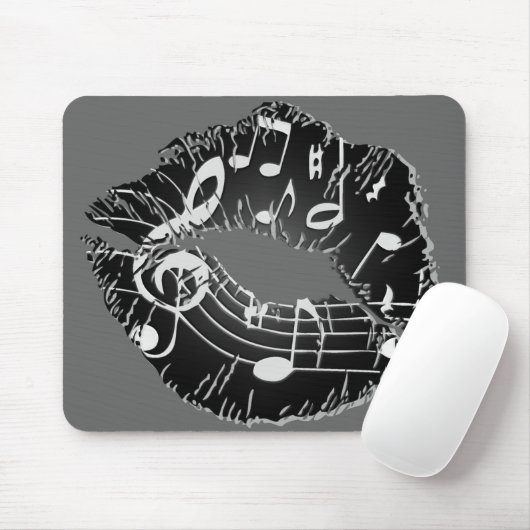 Musik-Lippen Mousepad (Mit Mouse)