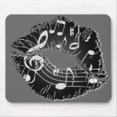 Musik-Lippen Mousepad (Vorne)