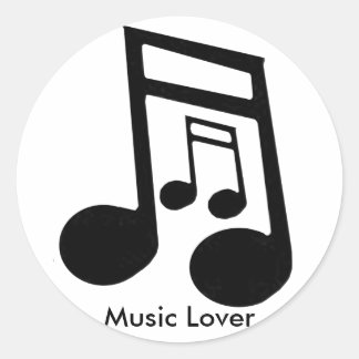 MUSIK LOVER Collection Runder Aufkleber