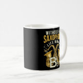 Musik-Lover-Geschenk Saxophonist Jazz Saxophon Kaffeetasse (VorderseiteRechts)