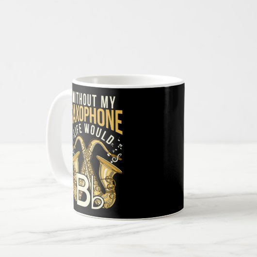 Musik-Lover-Geschenk Saxophonist Jazz Saxophon Kaffeetasse (Vorderseite Links)