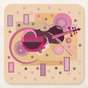 MUSIK LOVER GIFT BIRTHTAY ANNIVERSARY WEDING RECHTECKIGER PAPPUNTERSETZER