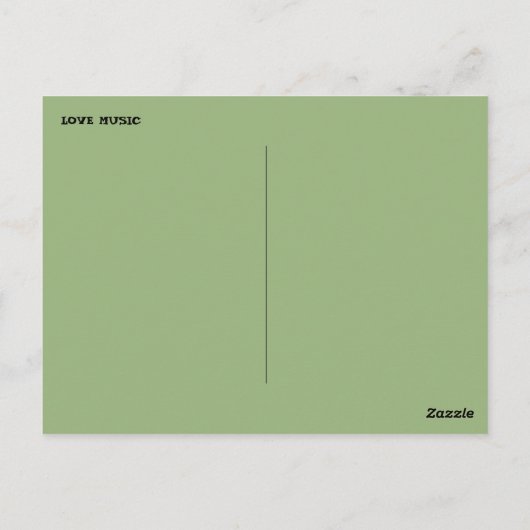 MUSIK LOVER GIFT POSTKARTE (Rückseite)
