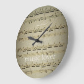 Musik Lover Large Wall Clock Große Wanduhr (Winkel)