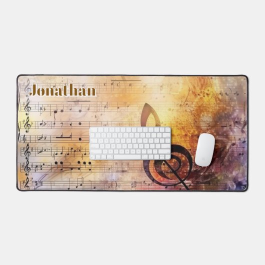 Musik Lover - Personalisierte Musikereignisse Schreibtischunterlage (Tastatur & Maus)