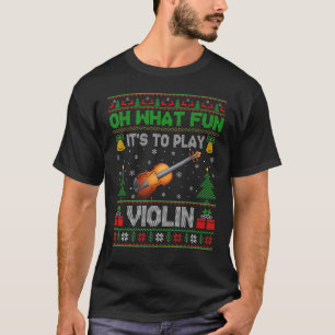 Musik Lover Ugly Oh, was für ein Spaß es ist Violi T-Shirt