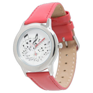 MUSIK LOVERS RED LEATHER WATCH FOR MIRLS ARMBANDUHR