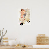 Musik-Lüfter Button hoch Poster (Küche)