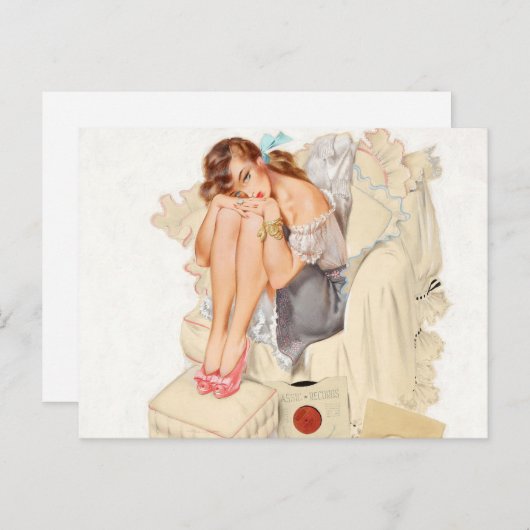 Musik-Lüfter Button hoch Postkarte (Vorne/Hinten)