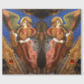 MUSIK MACHEN ANGEL MIT EINEM VIELEN Weihnachten Geschenkpapier (Flach)