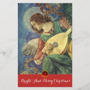 MUSIK MACHEN CHRISTMAS ANGEL Lute Player Briefpapier