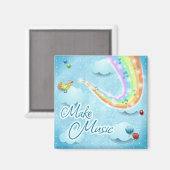 Musik machen, digitale Kunst Magnet (Vorderseite/Rückseite)
