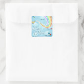 Musik machen, digitale Kunst Quadratischer Aufkleber (Tasche)