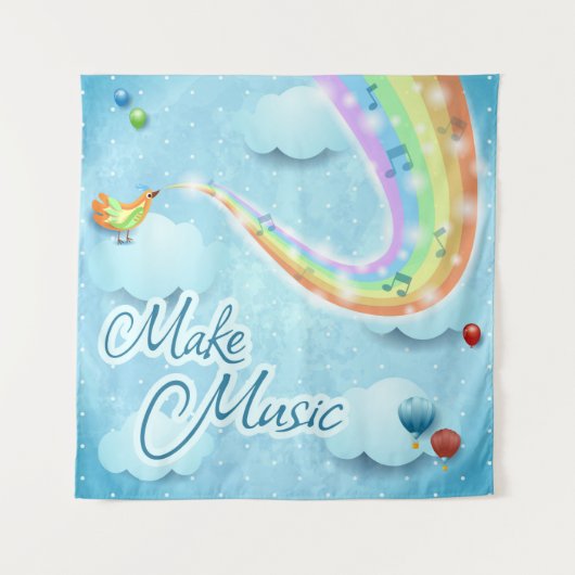 Musik machen, digitale Kunst Wandteppich (Vorderseite)