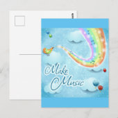 Musik machen postkarte (Vorne/Hinten)