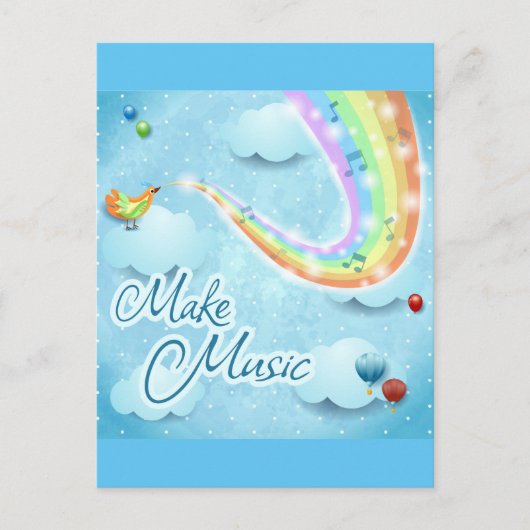 Musik machen postkarte (Vorderseite)
