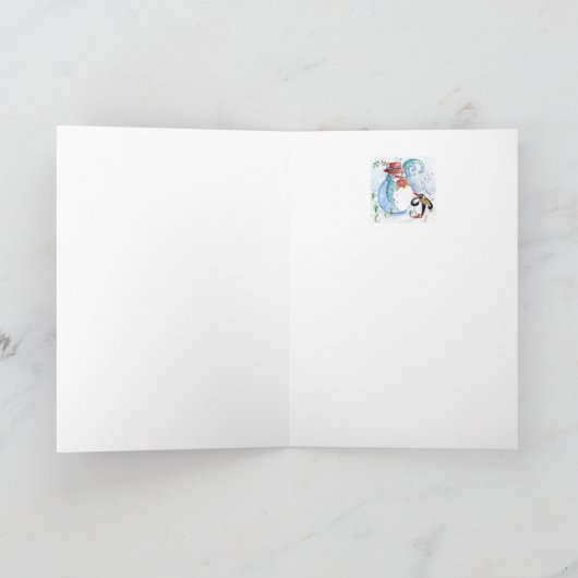 MUSIK MACHEN SANTA UND SNOWMAN Funny Weihnachten (Innenseite)