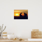 Musik machen / Sonnenuntergang Poster (Küche)