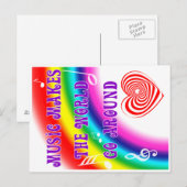 Musik macht die Welt zum Alltag Postkarte (Vorne/Hinten)