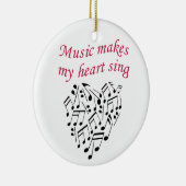 Musik macht mein Herz singen Keramik Ornament (Rechts)