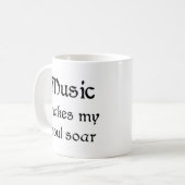 Musik macht mein Soul in die Höhe Kaffeetasse (Vorderseite Links)