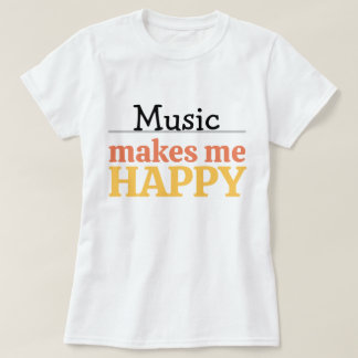 Musik Macht Mich Glücklich Zitat Vibrant Modern Fa T-Shirt