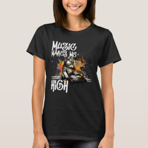 Musik Macht Mich Hoch House Musik Katze DJ Katze K T-Shirt