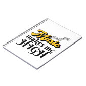 Musik macht mich hoch notizblock (Linke Seite)