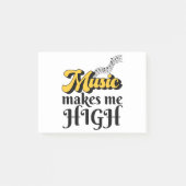 Musik macht mich hoch post-it klebezettel (Vorderseite)