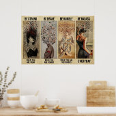 Musik Mädchen stark sein mutig sein demütig sein s Poster (Küche)