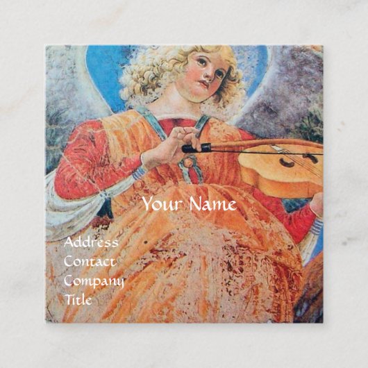 MUSIK MAKING ANGEL QUADRATISCHE VISITENKARTE (Vorderseite)