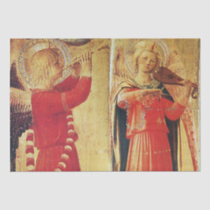 MUSIK MAKING ANGELN IN ROT UND GOLD Weihnachten Seidenpapier