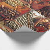 MUSIK MAKING ANGELS CHRISTMAS PARKMENT GESCHENKPAPIER (Ecke)