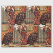 MUSIK MAKING ANGELS CHRISTMAS PARKMENT GESCHENKPAPIER (Flach)