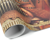 MUSIK MAKING ANGELS CHRISTMAS PARKMENT GESCHENKPAPIER (Rolleneckpunkt)