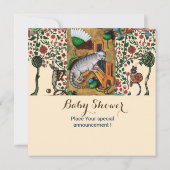 MUSIK MAKING ANIMALA CAT PLAYER ORGAN Baby Shower Einladung (Rückseite)