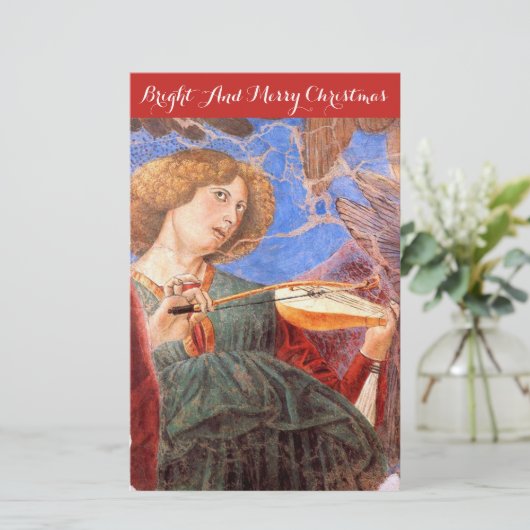 MUSIK MAKING CHRISTMAS ANGEL AND STRUMENT BRIEFPAPIER (Stehend Vorderseite)