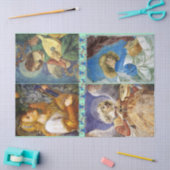 MUSIK MAKING CHRISTMAS ANGELN MIT BLUE FLORAL SEIDENPAPIER (Basteln)