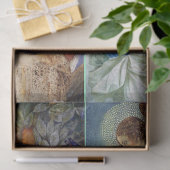 MUSIK MAKING CHRISTMAS ANGELN MIT BLUE FLORAL SEIDENPAPIER (Geschenk)