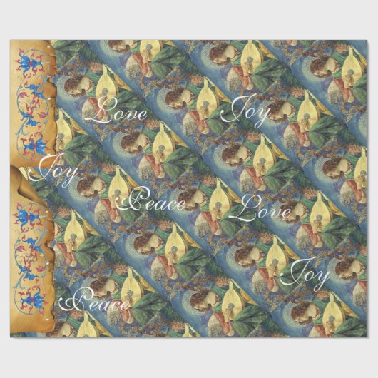 MUSIK MAKING CHRISTMAS ANGELS,JOY PEACE LIEBE GESCHENKPAPIER (Flach)