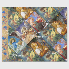 MUSIK MAKING CHRISTMAS ANGELS,JOY PEACE LIEBE GESCHENKPAPIER